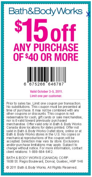 bath and body works coupon code printable