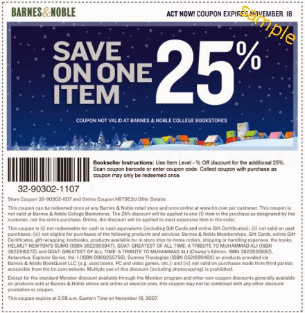 30 barnes and noble printable coupon