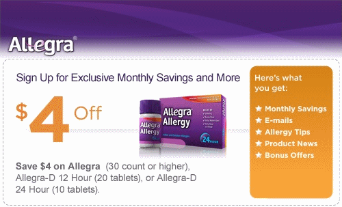 allegra coupon september 2013