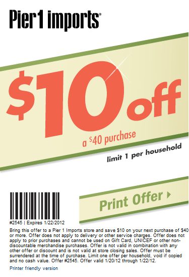 pier 1 imports online coupon codes