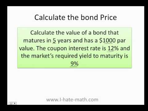 bond annual coupon interest rate calculator